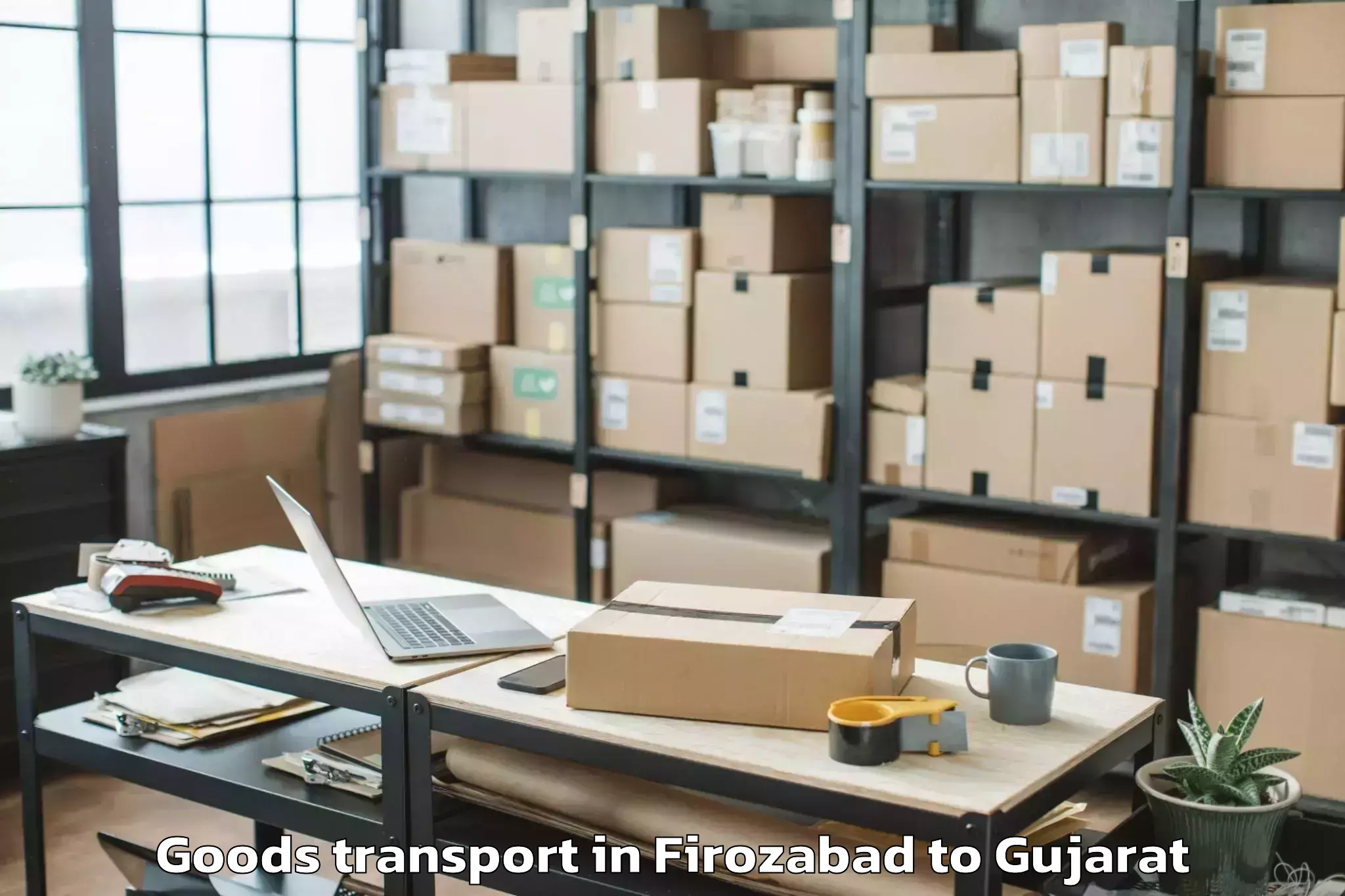 Book Firozabad to Halvad Goods Transport Online